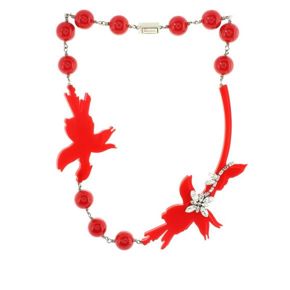 Prada Jewelry Prada Flower Collar Necklace Resin With Metal And